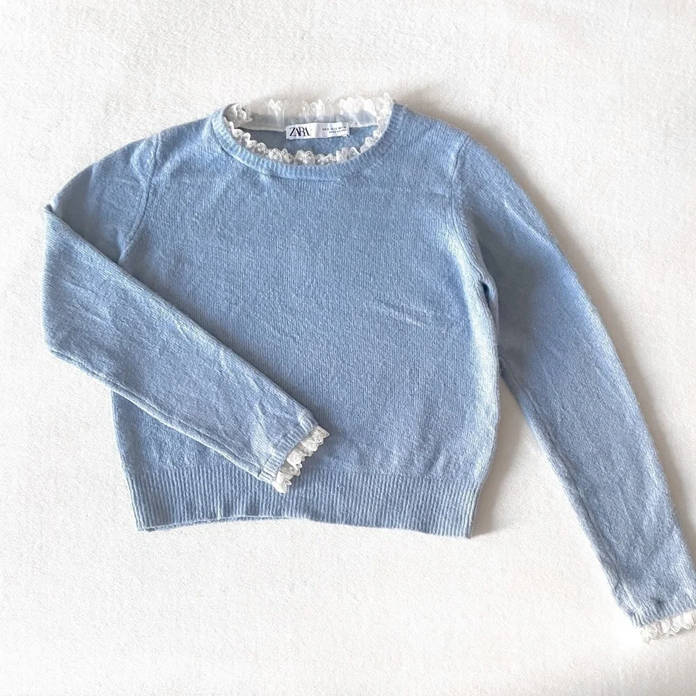 Zara Lace trim Sweater - Picture 9 of 9